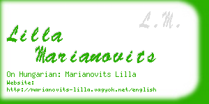 lilla marianovits business card